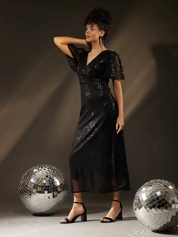 Black_Sequin_Wrap_Midi_Dress_for_Women