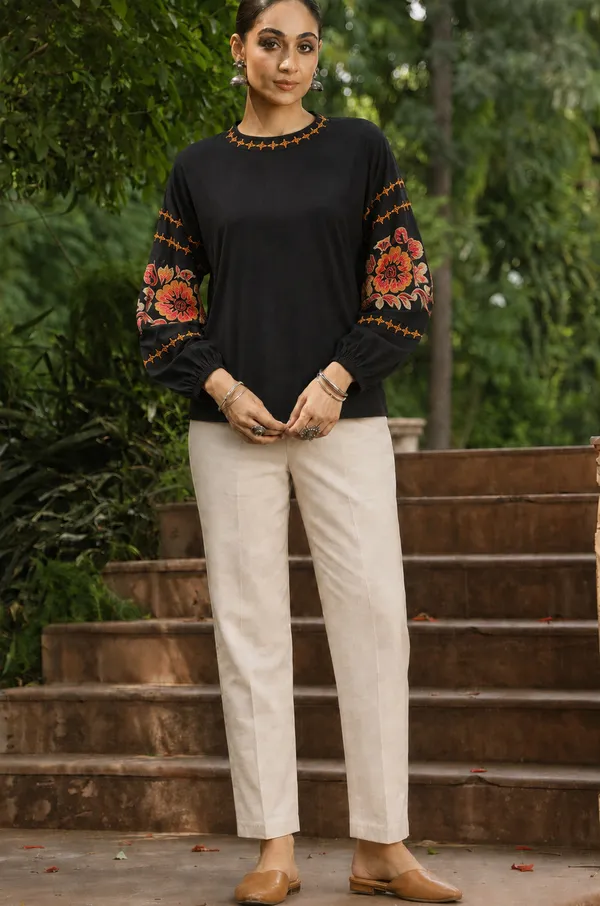Black_Embroidered_Regular_Fit_Top_for_Women