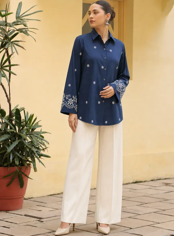 Navy_Blue_Embroidered_Relaxed_Fit_Kurta_for_Women
