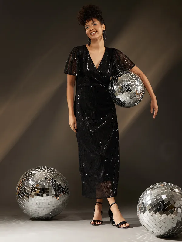 Black_Sequin_Wrap_Midi_Dress_for_Women