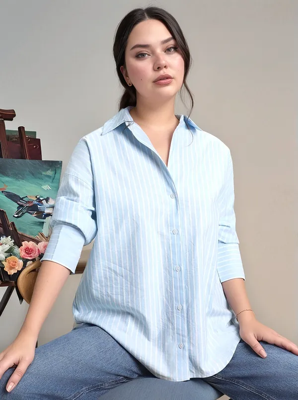 Light_Blue_Striped_Relaxed_Fit_Shirt_for_Women