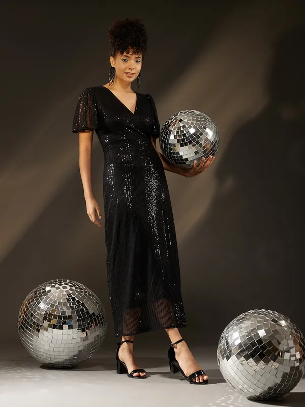Black_Sequin_Wrap_Midi_Dress_for_Women