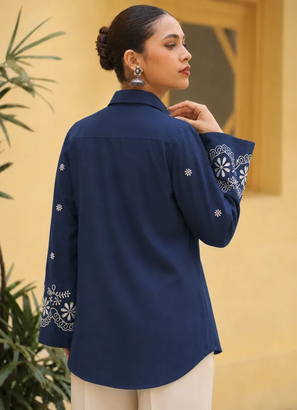 Navy_Blue_Embroidered_Relaxed_Fit_Kurta_for_Women
