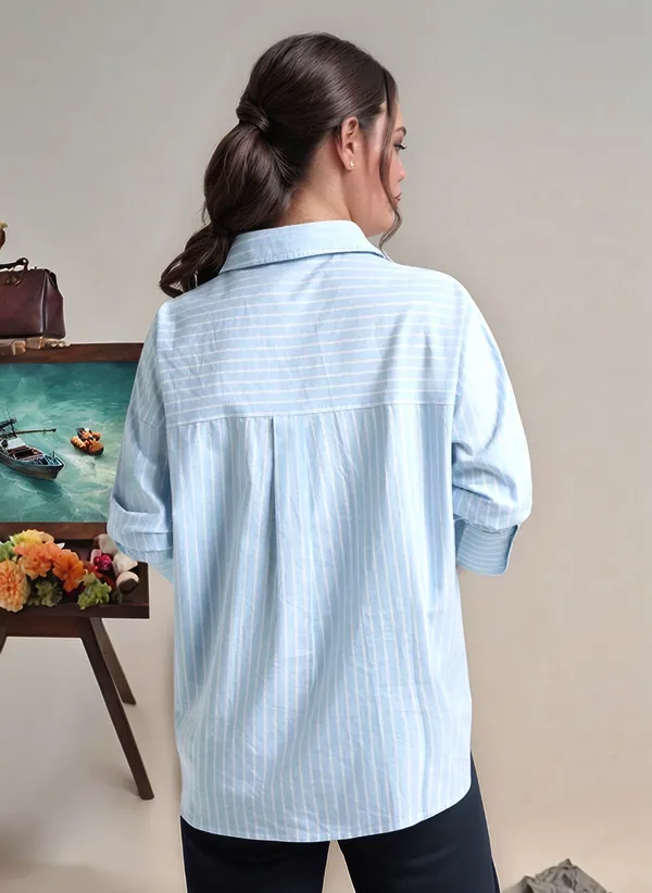 Light_Blue_Striped_Relaxed_Fit_Shirt_for_Women