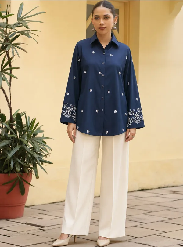 Navy_Blue_Embroidered_Relaxed_Fit_Kurta_for_Women