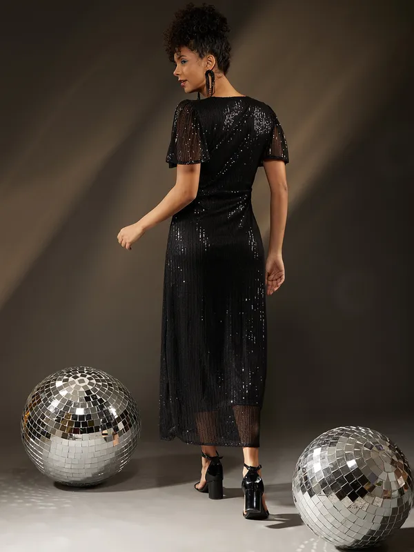 Black_Sequin_Wrap_Midi_Dress_for_Women