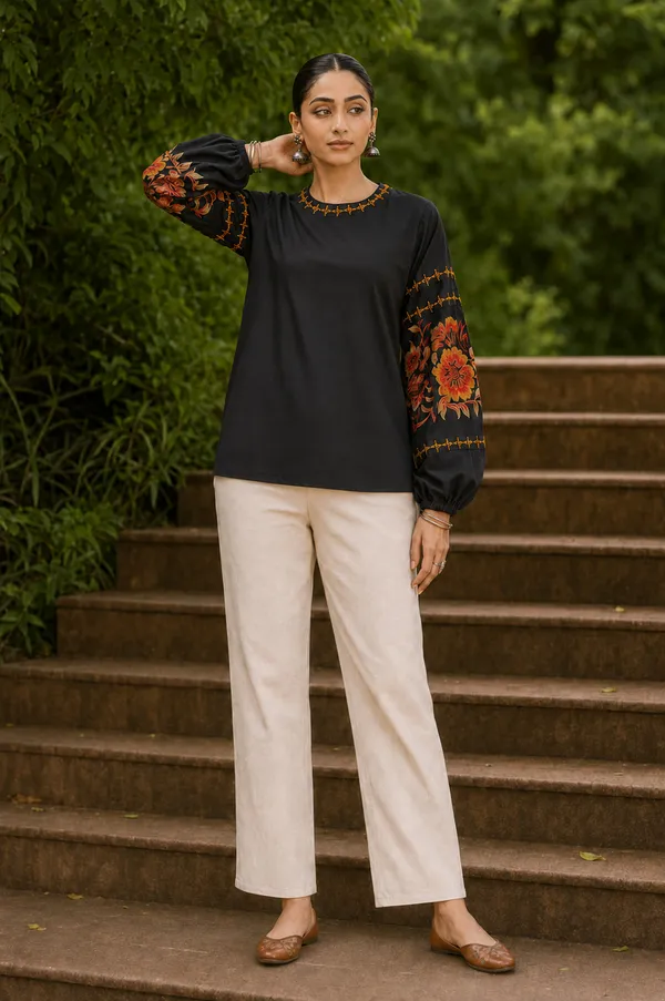 Black_Embroidered_Regular_Fit_Top_for_Women