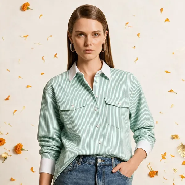 Mint_Green_Striped_Shirt_for_Women