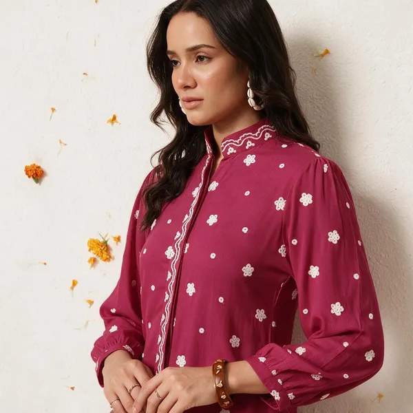 Magenta_Floral_Embroidered_Straight_Kurta_for_Women