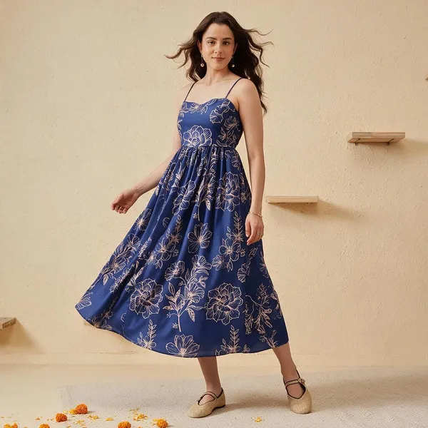 Blue_Floral_Print_Strappy_Midi_Dress_for_Women