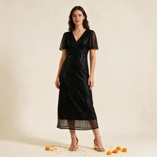 Black_Sequin_Wrap_Midi_Dress_for_Women