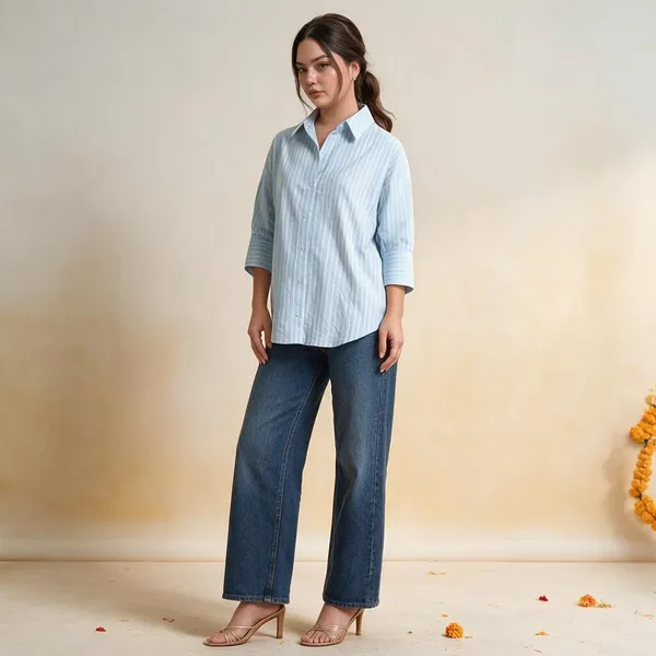 Light_Blue_Striped_Relaxed_Fit_Shirt_for_Women