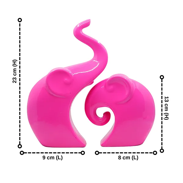 Charming_Elephant_Showpiece_For_Home_Decor_Pink_9_Inch