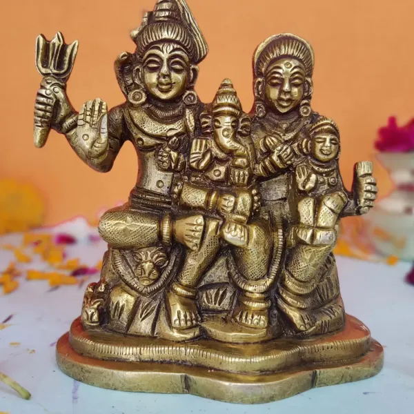 Devotional_Brass_Shiv_Parivar_Statue_4_Inch