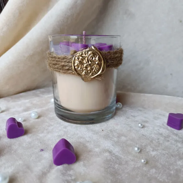 Purple_Heart_Rose_Aroma_Scented_Candle_With_Gold_Seal_Stamp_Candle