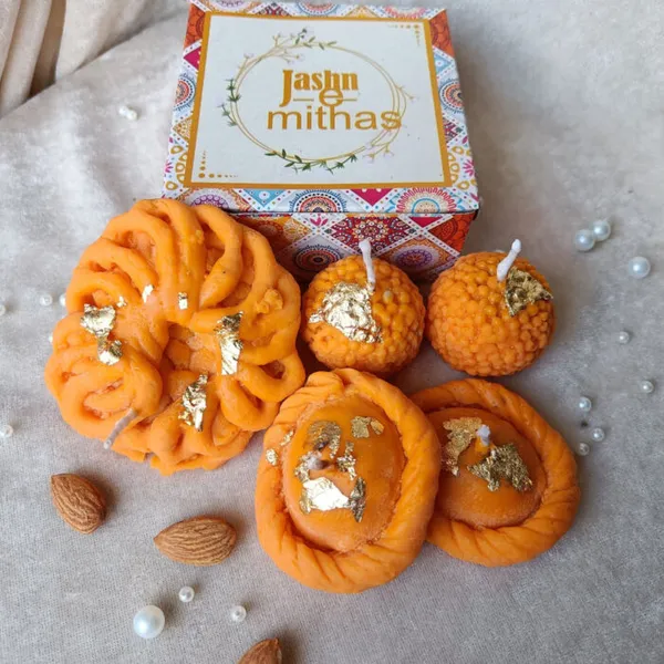 Mithai_Candle_Set_Laddoo_Balushahi_Imarti_Without_Aroma_Candle
