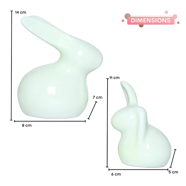 Rabbit_Showpiece_Set_Of_2_For_Home_Decor_Light_Green_Polyresin_5_5_Inch