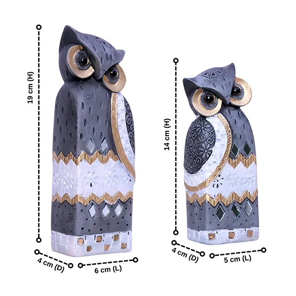 Decorative_Golden_Owl_Figurine_Set_Handcrafted_Showpiece_Large_19cm_H_X_6cm_L_X_4cm_D_Small_14cm_H_X_5cm_L_X_4cm_D