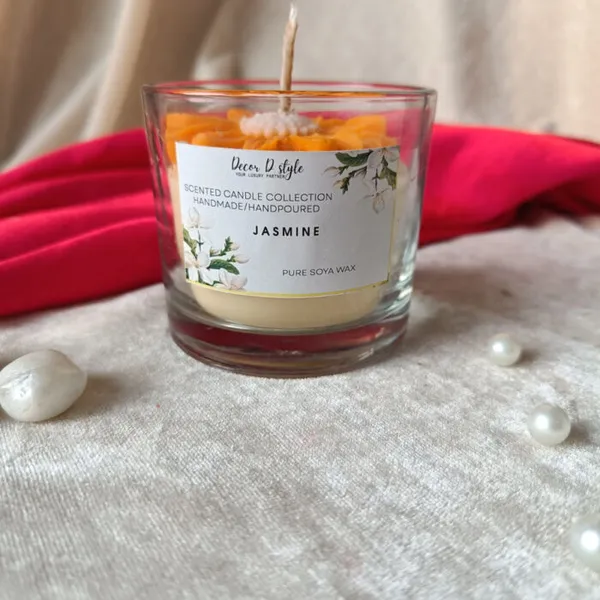 Daisy_Flower_Orange_Candle_Jasmine_Scent_Candle
