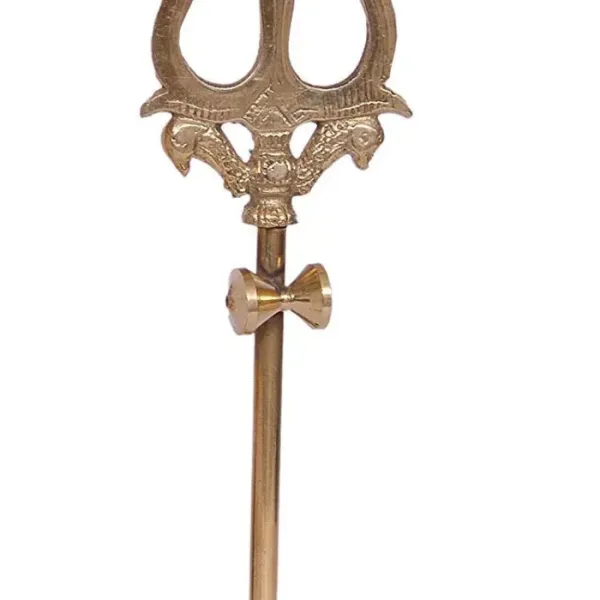 Traditional_Trishul_Trident_Damru_With_Stand_Brass_Statue_5_5_Inch