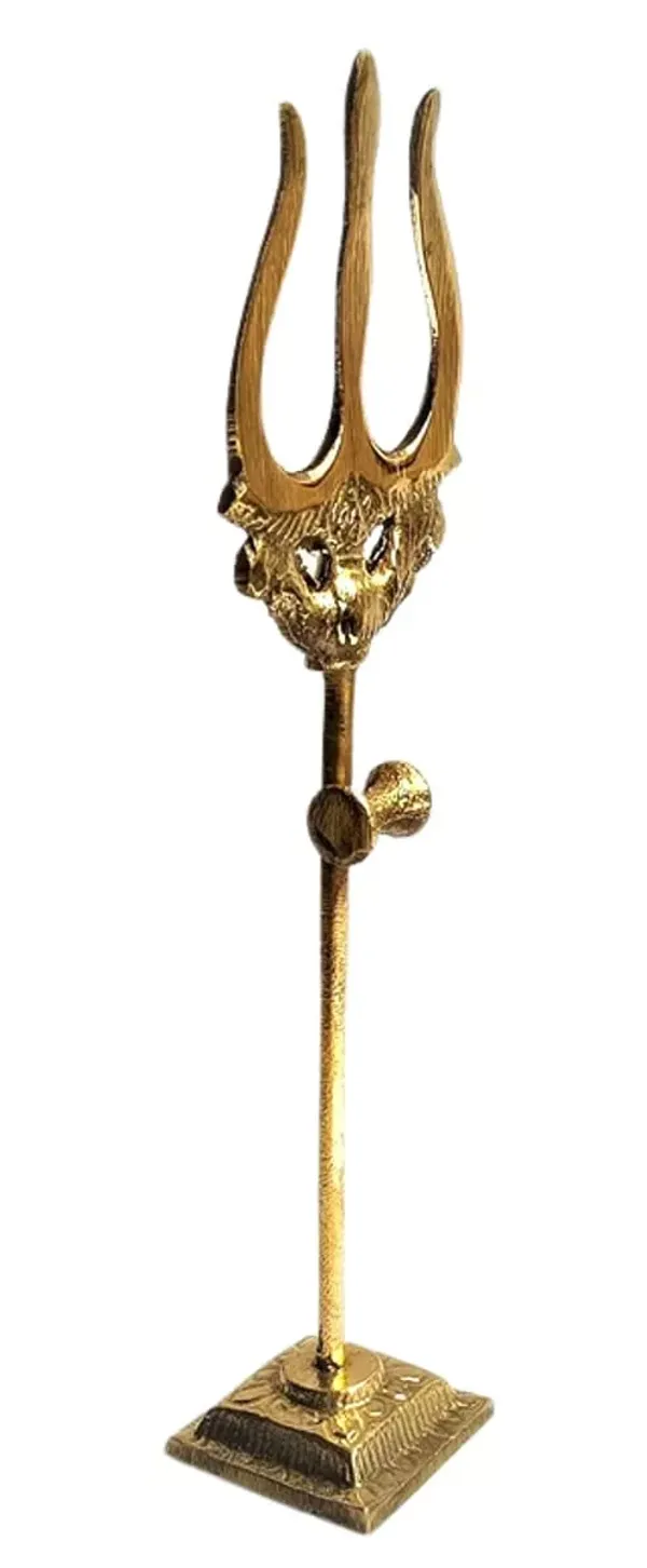 Traditional_Trishul_Trident_Damru_With_Stand_Brass_Statue_5_5_Inch