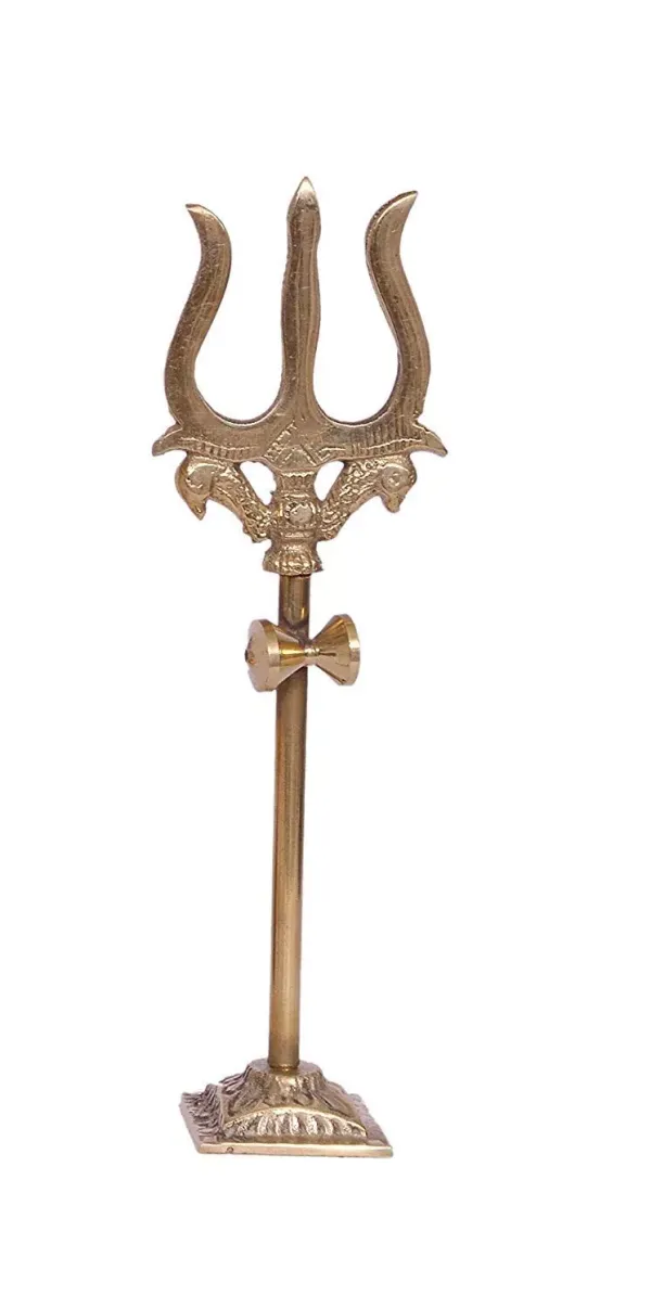Traditional_Trishul_Trident_Damru_With_Stand_Brass_Statue_5_5_Inch