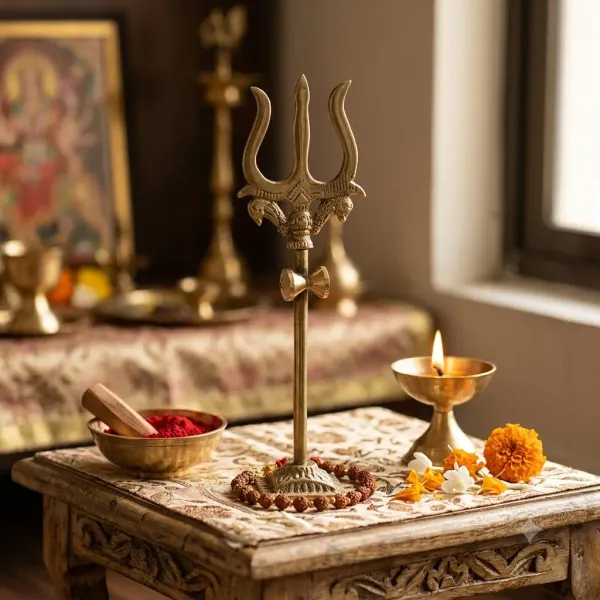 Traditional_Trishul_Trident_Damru_With_Stand_Brass_Statue_5_5_Inch