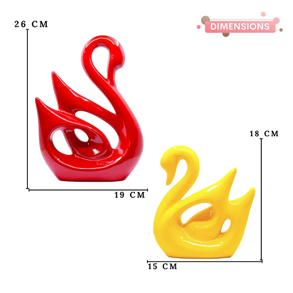 Lucky_Swan_Couple_Showpiece_For_Home_Decor_Red_Yellow_Polyresin_10_Inch