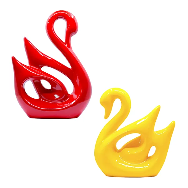 Lucky_Swan_Couple_Showpiece_For_Home_Decor_Red_Yellow_Polyresin_10_Inch