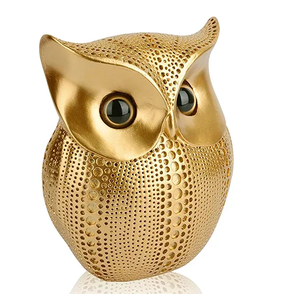 Antique_Owl_Showpiece_For_Home_Decor_Golden_Polyresin_6_Inch