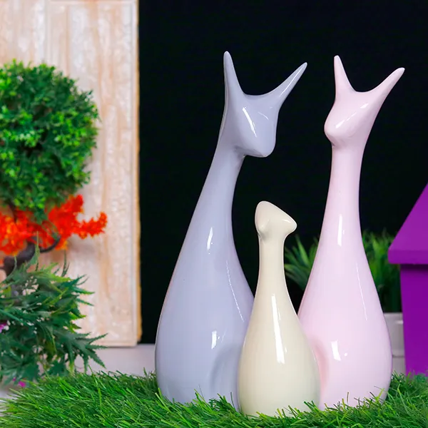 Lucky_Deer_Family_Showpiece_For_Home_Decor_Set_Of_3_Multicolor_Polyresin_10_Inch