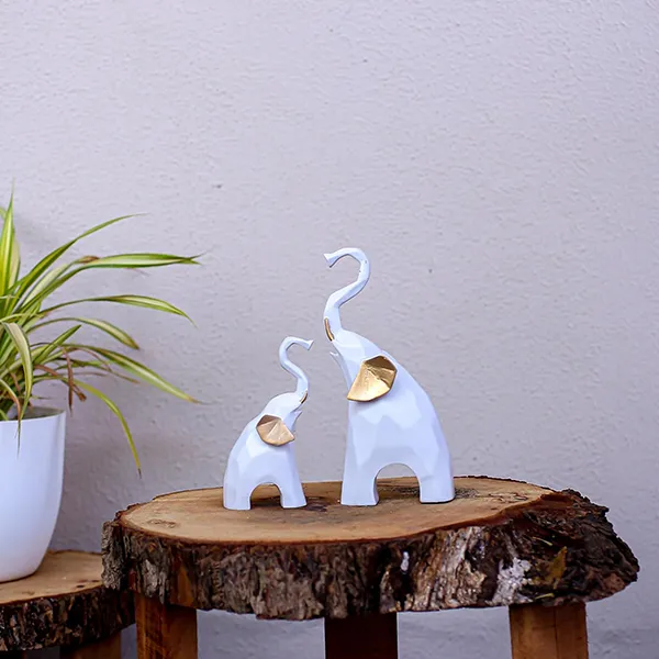 Elephant_Showpiece_For_Home_Decor_Set_Of_2_White_Polyresin_7_5_Inch
