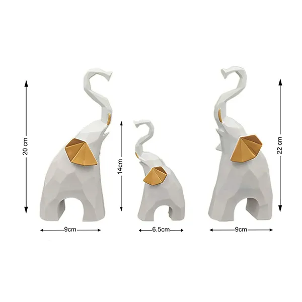Elephant_Showpiece_For_Home_Decor_Set_Of_3_White_Polyresin_7_5_Inch