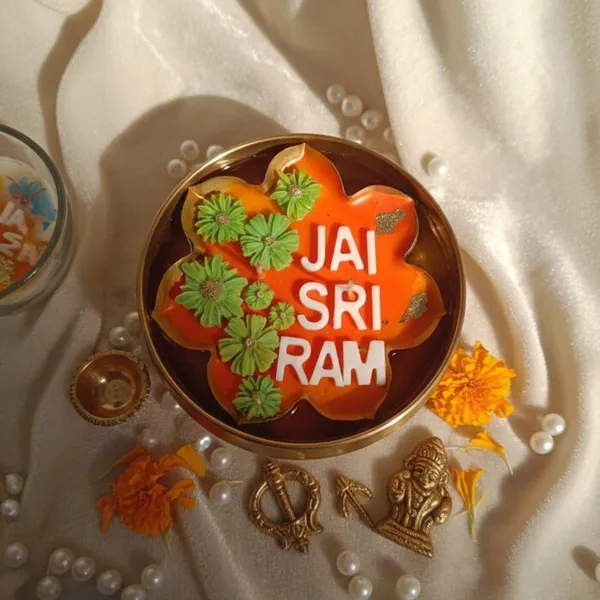 Jai_Sri_Ram_Theme_Based_Urli_Candle_Candle