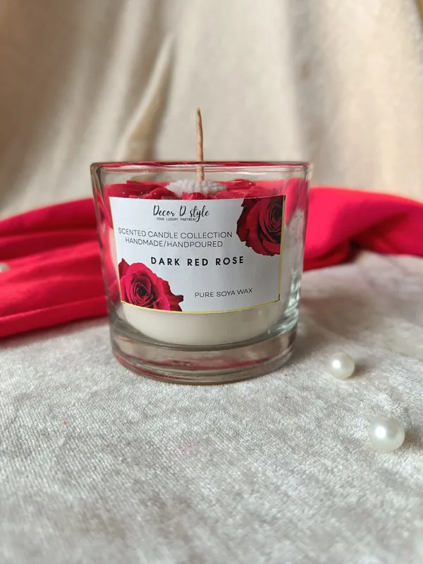 Daisy_Flower_Red_Candle_Rose_Aroma_Candle