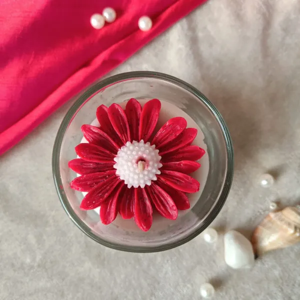 Daisy_Flower_Red_Candle_Rose_Aroma_Candle