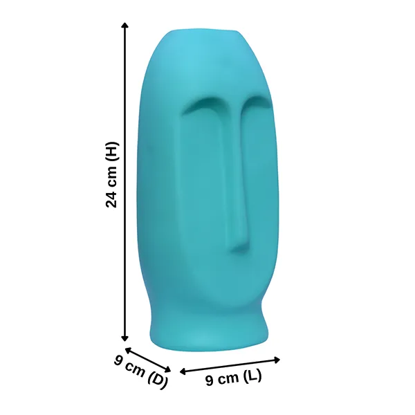 Human_Face_Flower_Vases_For_Home_Decor_Green_Polyresin_9_5_Inch