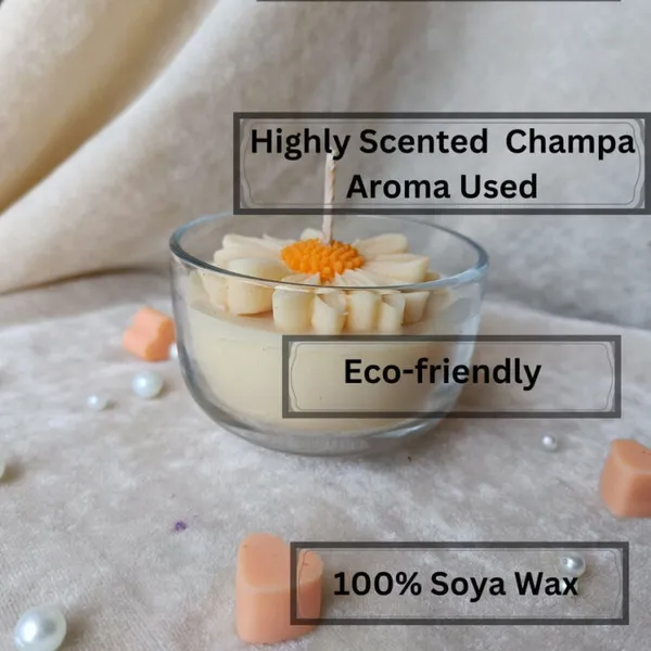 Daisy_Flower_With_Champa_Aroma_Candle