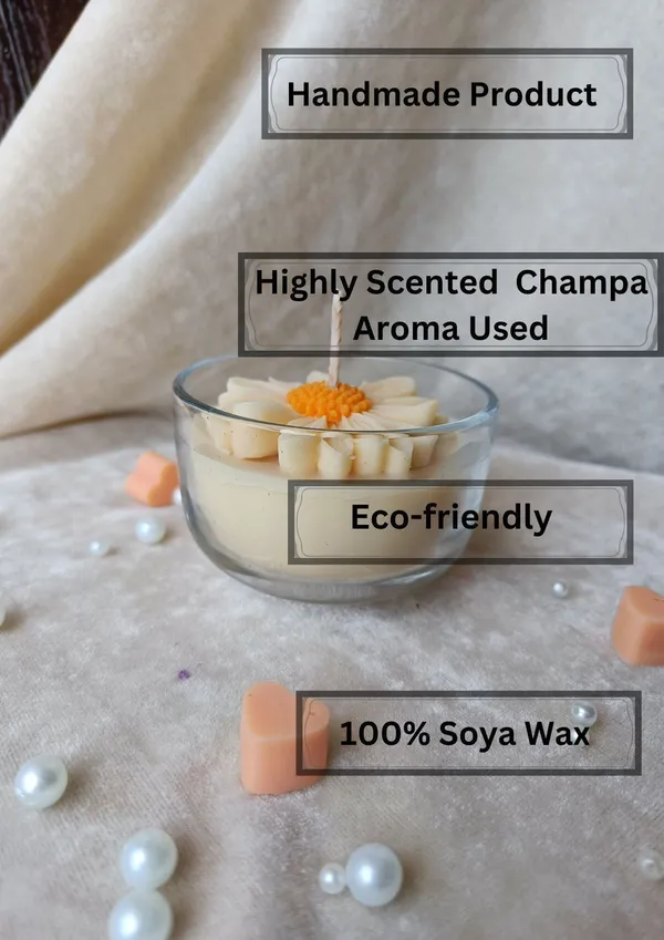 Daisy_Flower_With_Champa_Aroma_Candle