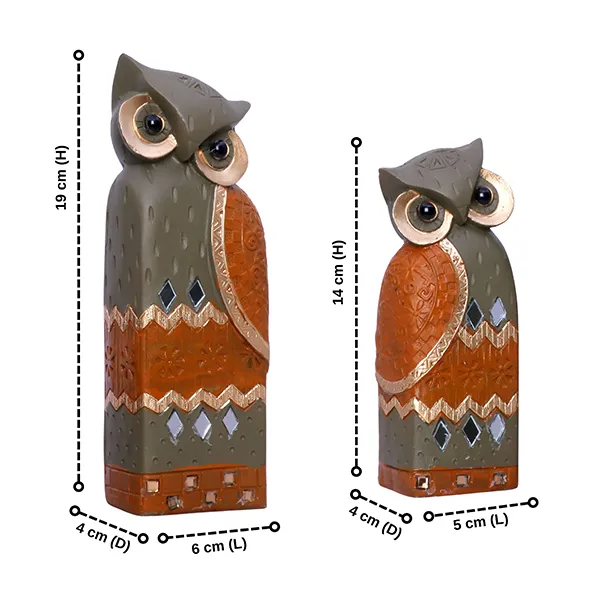 Decorative_Golden_Owl_Figurine_Set_Handcrafted_Showpiece_Large_19cm_H_X_6cm_L_X_4cm_D_Small_14cm_H_X_5cm_L_X_4cm_D