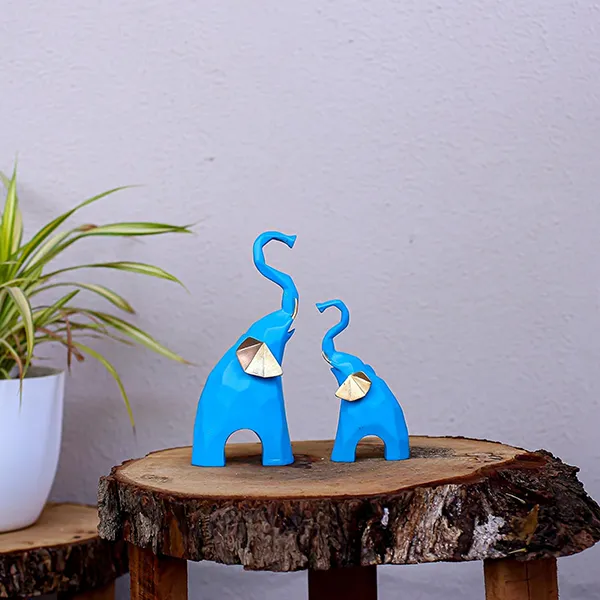 Elephant_Showpiece_For_Home_Decor_Set_Of_2_Blue_Polyresin_7_5_Inch