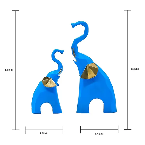 Elephant_Showpiece_For_Home_Decor_Set_Of_2_Blue_Polyresin_7_5_Inch