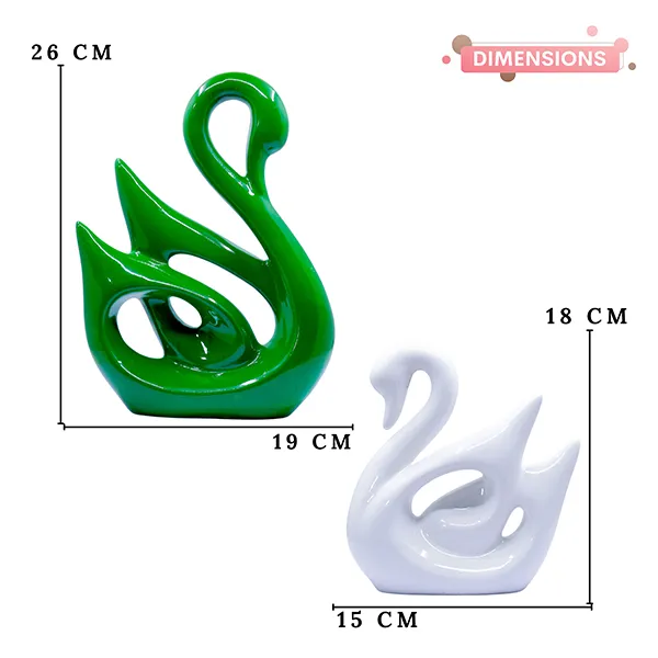 Lucky_Swan_Couple_Showpiece_For_Home_Decor_Green_White_Polyresin_10_Inch