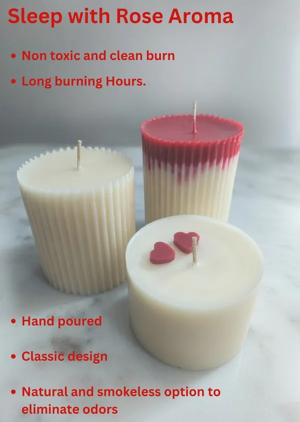 Decorative_Pillar_Candle_With_Rose_Aroma_Set_Of_3_Handmade_Candle