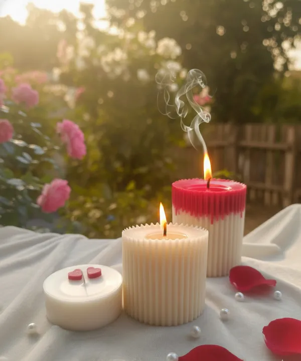 Decorative_Pillar_Candle_With_Rose_Aroma_Set_Of_3_Handmade_Candle