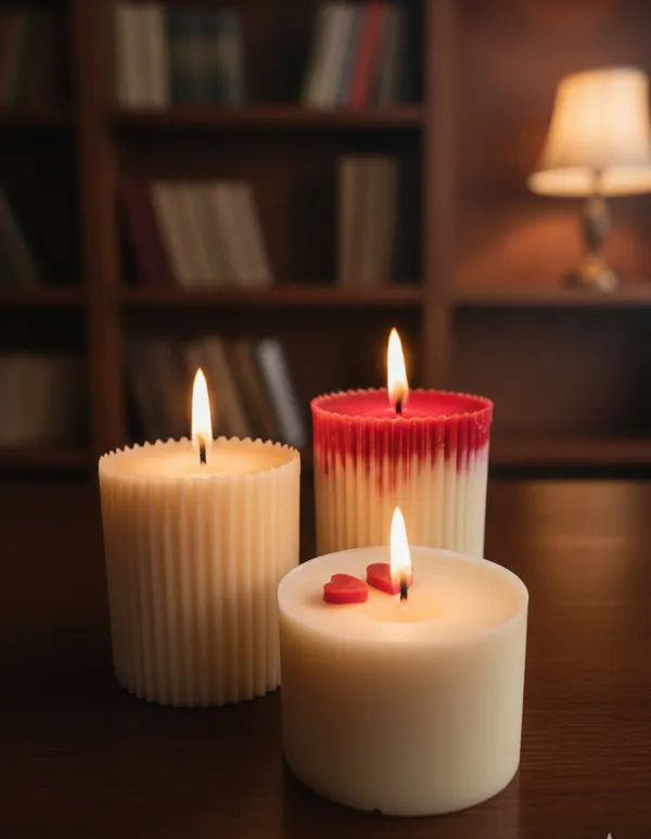 Decorative_Pillar_Candle_With_Rose_Aroma_Set_Of_3_Handmade_Candle
