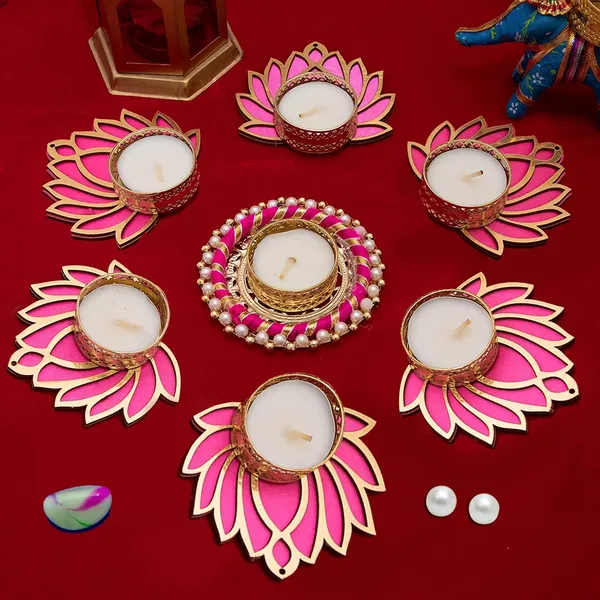 Pink_Lotus_Chudi_Diya_Rangoli_Set_Of_7_Decorative_Tealight_Candle_Holder_For_Diwali_Pooja