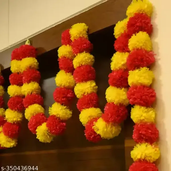 Pack_Of_5_Artificial_Flowers_Marigold_Garlands_For_Decoration_Red_Yellow