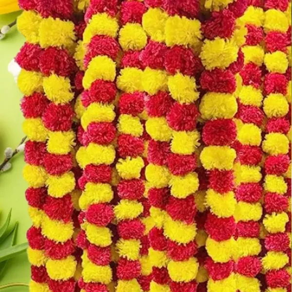 Pack_Of_5_Artificial_Flowers_Marigold_Garlands_For_Decoration_Red_Yellow