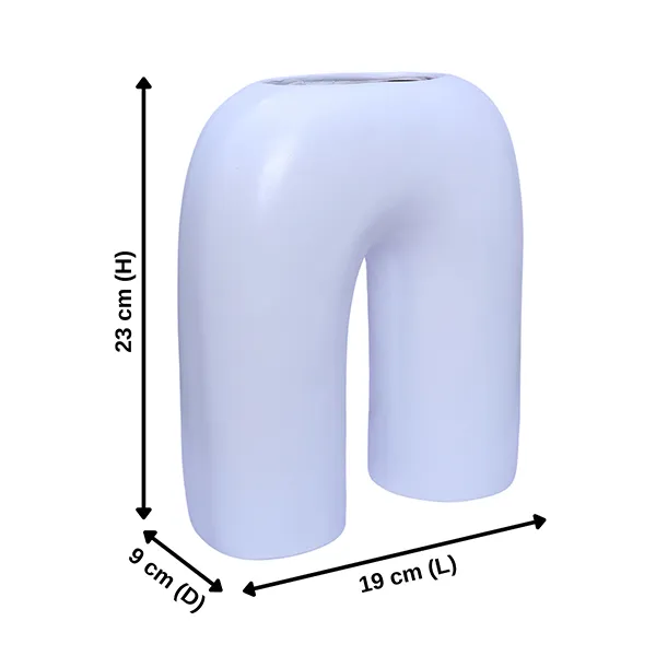Inverted_U_Shaped_Flower_Vases_For_Home_Decor_White_Polyresin_9_Inch
